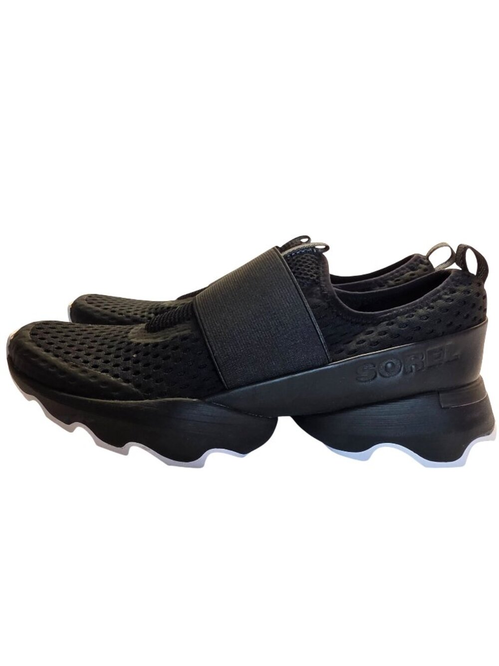 SOREL Kinetic Impact Strap Sneakers Women Size 10 All Black Slip On New No Box